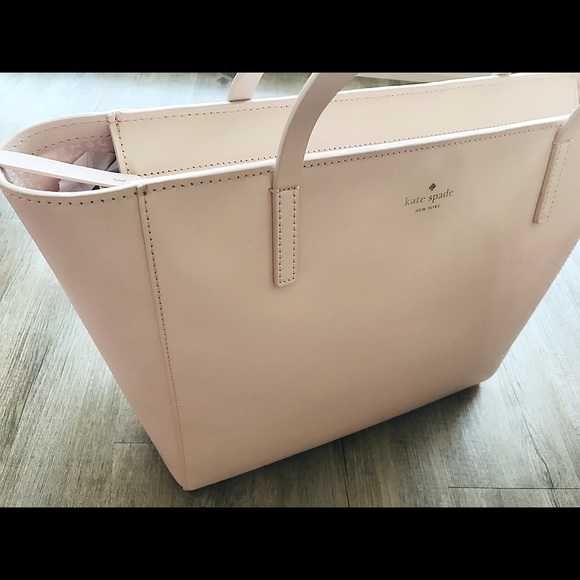 NWT Kate Spade Pink Large Leather Travel Tote Bag - Picture 3 of 6